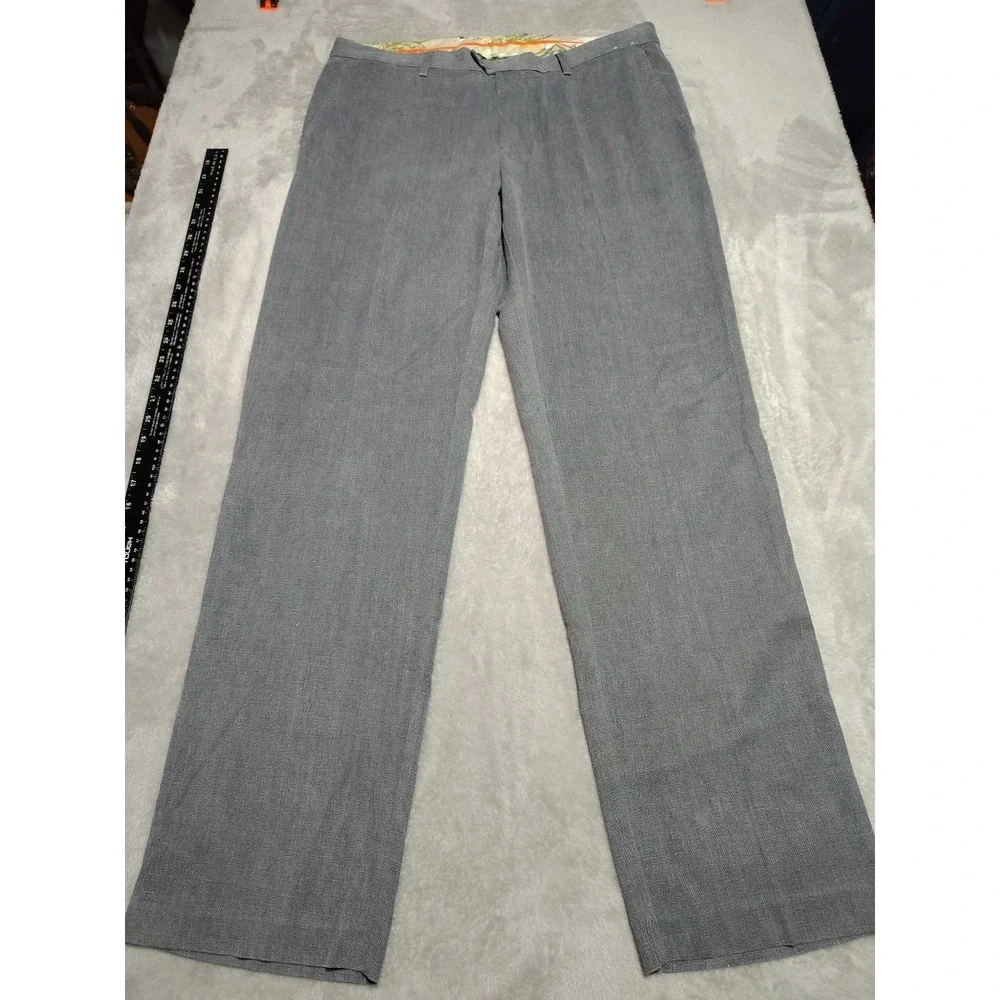 Tommy Bahama Chino Pants Men 36/33 Lite Black 90 Silk/10 Cotton Date Work City